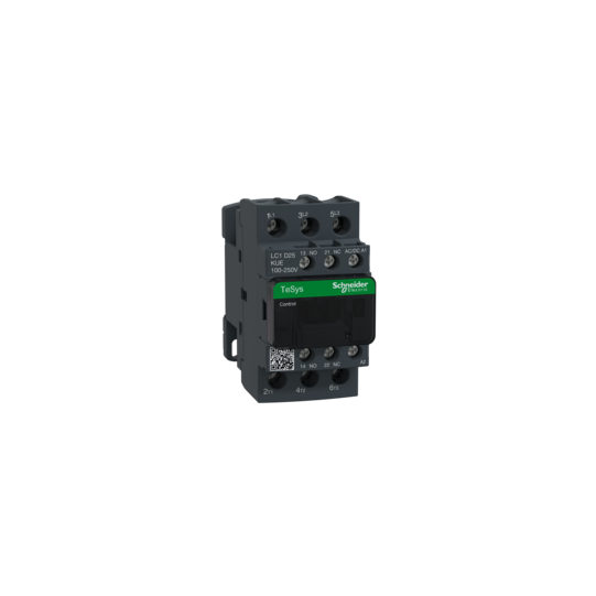 Schneider Electric TeSys TeSys D contactor - 3P - <= 440 V - 25 A AC-3 - 100...250 V AC/DC coil - LC1D25KUE