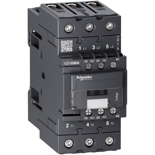 Schneider Electric TeSys TeSys D contactor 3P 66A AC-3 up to 440V coil 400V AC 50/60Hz - LC1D80AV7