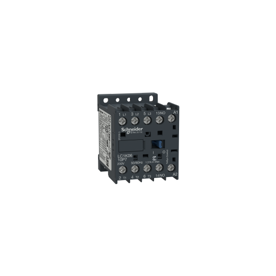 Schneider Electric TeSys TeSys K contactor - 3P - AC-3 <= 440 V 6 A - 1 NO aux. - 115 V AC coil - LC1K0610FE7