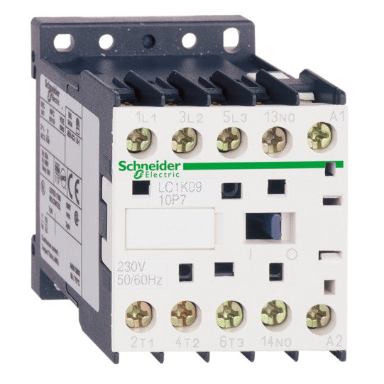 Schneider Electric TeSys TeSys K contactor - 3P - AC-3 <= 440 V 9 A - 1 NC aux. - 110 V AC coil - LC1K0901F7