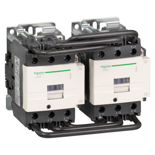 Schneider Electric TeSys TeSys D reversing contactor - 3P(3 NO) - AC-3 - <= 440 V 95 A - 24 V AC coil - LC2D95B7
