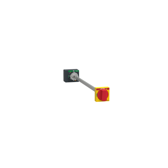 Schneider Electric ComPacT nouvelle génération extended rotary handle, ComPacT NSXm, red handle on yellow front, shaft length 200 to 600 mm, IP54 - LV426933T
