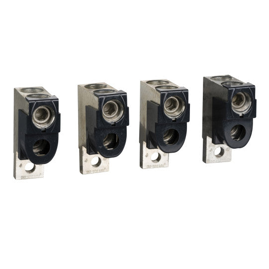 Schneider Electric SCHNEIDER aluminium bare cable connectors, Compact NSX, EasyPact CVS, for 2 cables 50 mm² to 120 mm², 250 A, set of 4 parts - LV429219
