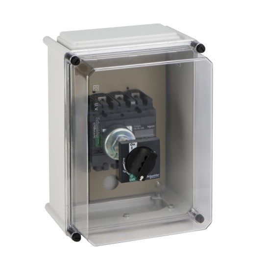 Schneider Electric Compact polyester insulatedl enclosure, VigiComPact NSX100/160, with black extended rotary handle, IP55, IK08 - LV429466
