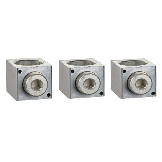 Schneider Electric SCHNEIDER aluminium bare cable connectors, ComPact NSX, EasyPact CVS, for 1 cable 35 mm² to 300 mm², 630 A, set of 3 parts - LV432479