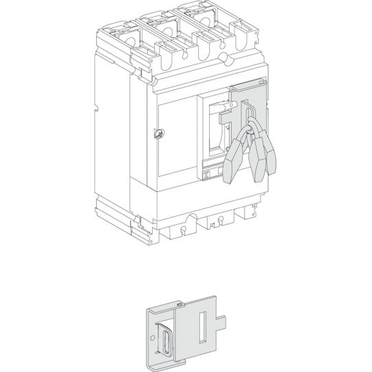 Schneider Electric Compact toggle padlocking device, fixed adapter, ComPact NSX 400/630, OFF position only - LV432630
