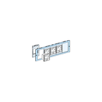 Schneider Electric PrismaSeT PrismaSeT G Active - Plastron découpé 3M - L600 - pour 5 appareils 72x72 - 96x96 - LVS03904