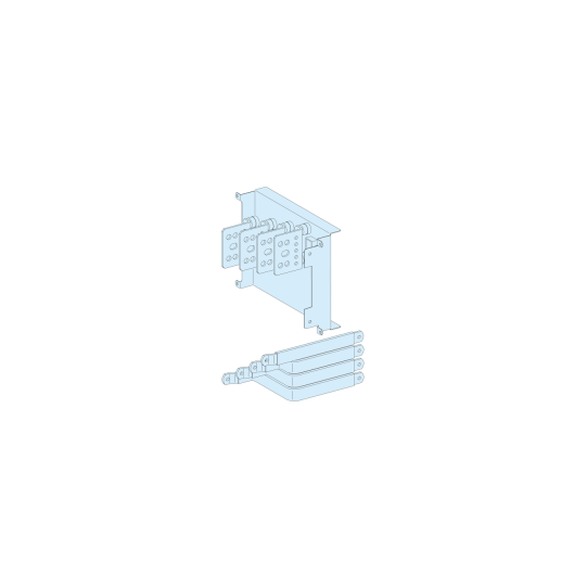 Schneider Electric PrismaSeT PrismaSeT P Active - Raccordement aval reporté NSX400/630 - fixe Cde manet. - 4P - LVS04456