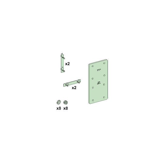Schneider Electric Linergy Linergy LGYE - Liaison plate entre JdB Vert/Horiz 3200A - avec visserie - LVS04607