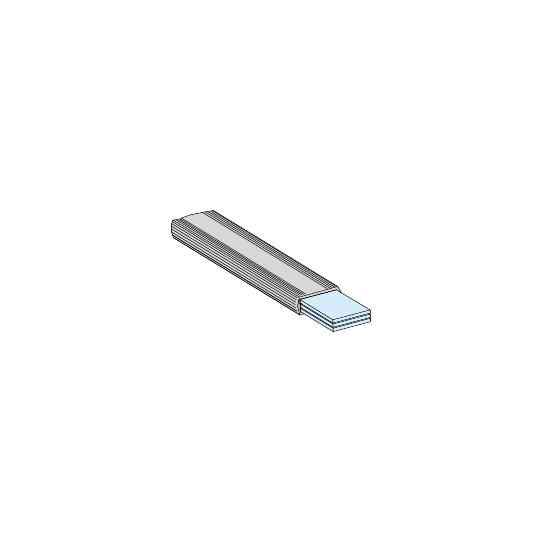 Schneider Electric PrismaSeT PrismaSeT G Active - Barre souple isolée - 20x2mm - L= 1800mm - LVS04742