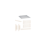 Schneider Electric PrismaSeT PrismaSet HD - cloisonnement forme 2 JDB horizontal- 4M - L700xP500/600/800mm - LVS06567