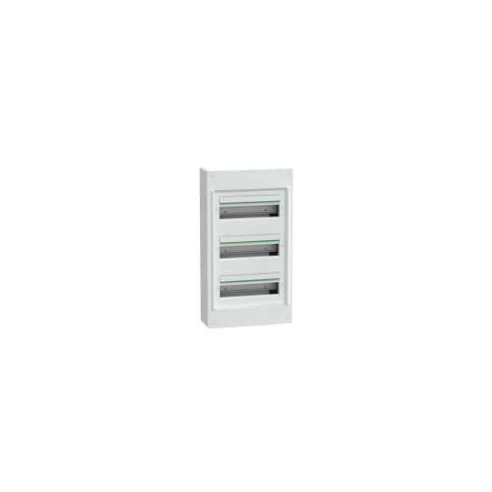 Schneider Electric PrismaSeT Modular enclosure, PrismaSeT XS, surface, 3 x 13 modules, 1 earth + 1 neutral + 1 phase terminal blocks, without door - LVSXT313