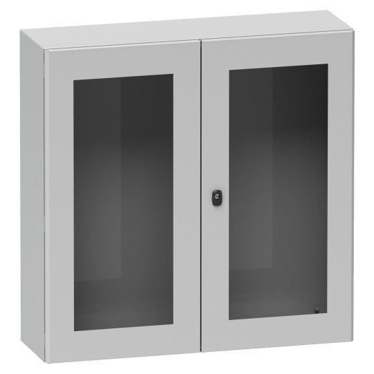 Schneider Electric Spacial Spacial S3D dble tspt door w/o mount.plate. H1200xW1000xD300 IP55 IK08 RAL7035. - NSYS3D121030DT