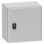 Schneider Electric Spacial Spacial S3D plain door with mount.plate. H700xW500xD250.IP66 IK10 RAL7035. - NSYS3D7525P