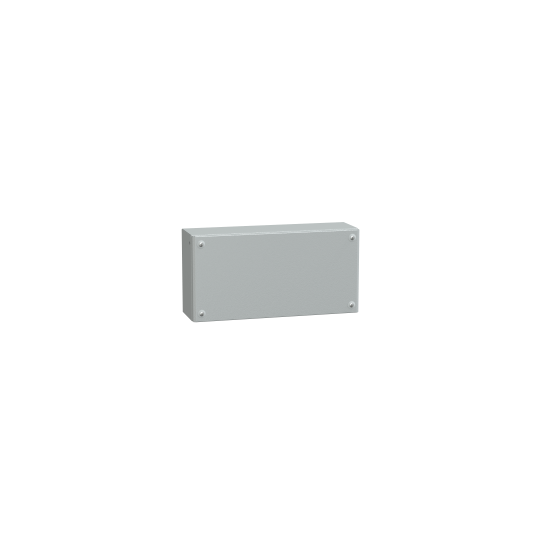 Schneider Electric Spacial Metal industrial box plain door H200xW400xD120 IP66 IK10 RAL 7035 - NSYSBM204012