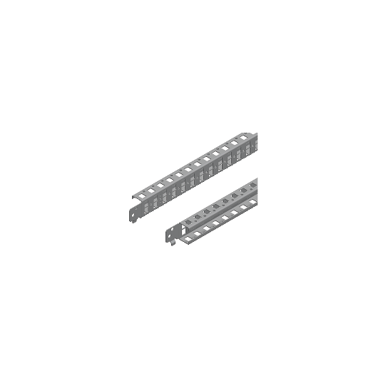 Schneider Electric Spacial Spacial SF/SM - 2 traverses perforées à fixation rapide 1 rangée - 40x400mm  - NSYSQCR4040