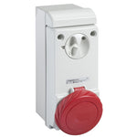 Schneider Electric PratiKa Unika interlocked socket - 63 A - 3P + E - 380...415 V AC - IP65 - wall - PKB63P534