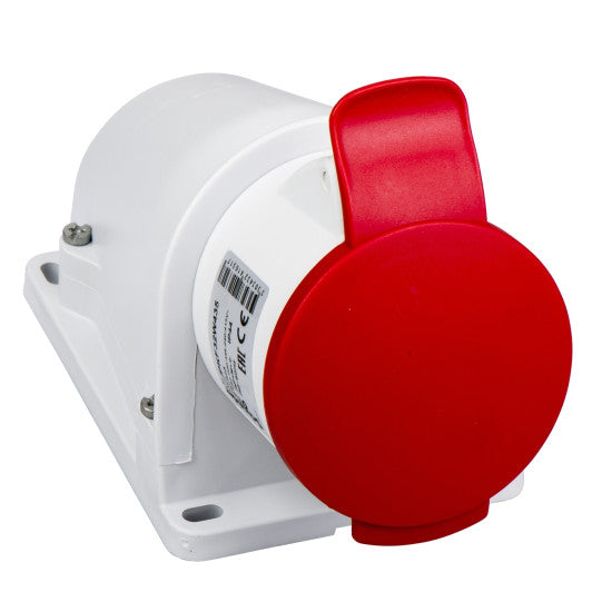 Schneider Electric PratiKa PratiKa socket - screw - angled - 32A - 3P + N + E - 380...415 V AC - wall - PKF32W435