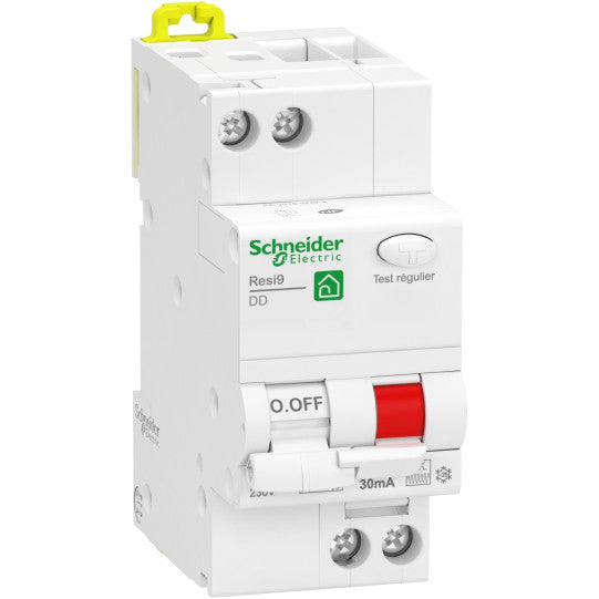 Schneider Electric Resi9 RCBO, Resi9 DD, 1P + N, 25 A, C Curve, F type, 30 mA, 3000 A - R9PDCF25