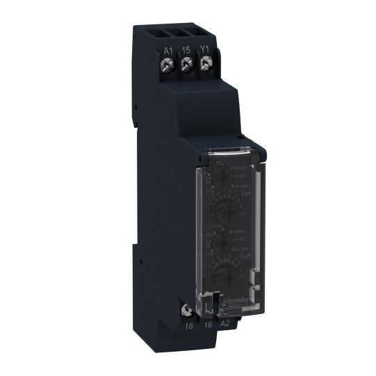 Schneider Electric SCHNEIDER Harmony Time RE17 - Modular time relay -0.1..100 h - 24..240 VAC - solid state output - RE17LLBM