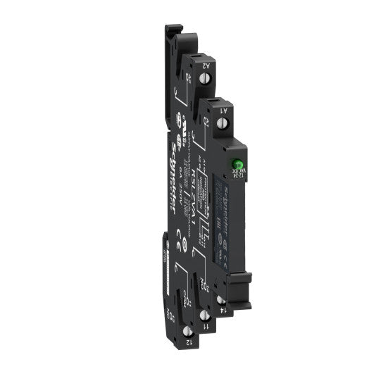 Schneider Electric SCHNEIDER Slim interface relay pre-assembled, 6 A, 1 CO, LED, protection module, screw connector, 230 V AC - RSL1PVPU