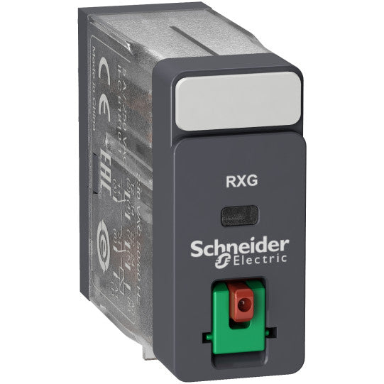Schneider Electric SCHNEIDER Interface plug-in relay, 5 A, 2 CO, lockable test button, 230 V AC - RXG21P7