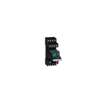Schneider Electric SCHNEIDER Harmony, Miniature plug-in relay pre-assembled, 6 A, 4 CO, with LED, with lockable test button, mixed terminals socket, 24 V DC - RXM4AB2BDPVM