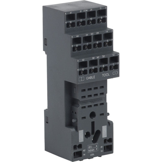 Schneider Electric SCHNEIDER socket RXZ - separate contact- 12/6 A - < 250 V - Push and Stay - for RXM2/RXM4 - RXZE2S114S