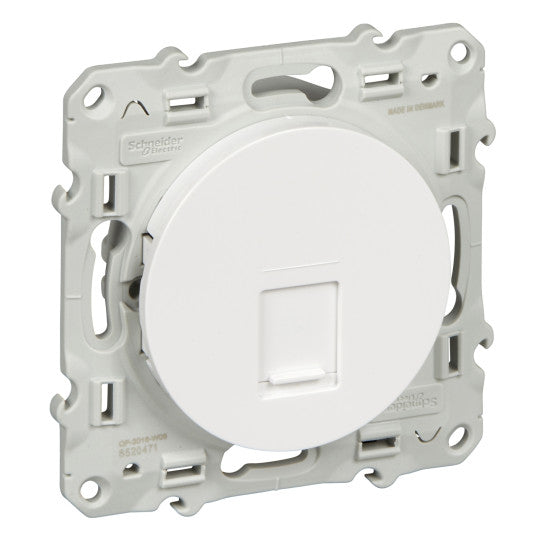 Schneider Electric Odace Odace, data socket, 1 socket, RJ45 cat.5 UTP, white - S520471