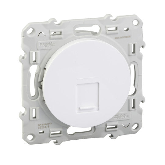 Schneider Electric Odace Odace, data socket, 1 socket, RJ45 cat.6 STP, white - S520476