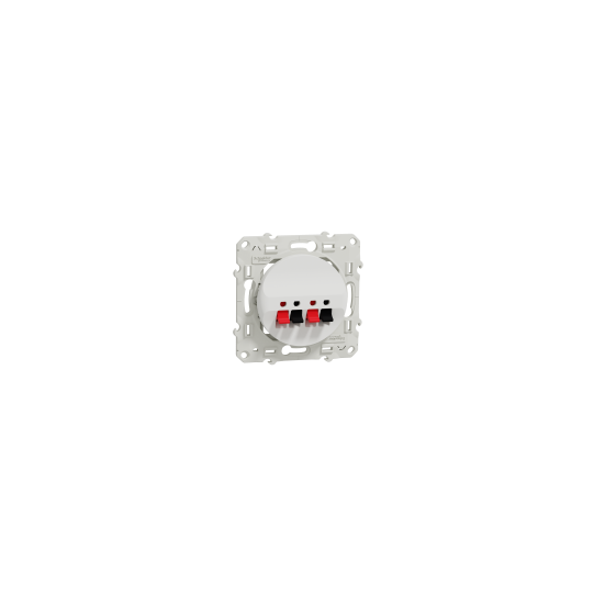 Schneider Electric SCHNEIDER Odace - loudspeaker socket - 2 sockets - white - S520488