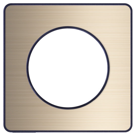 Schneider Electric Odace Odace - Touch - cover frame- 1 gang- metal brushed bronze & anthracite border - S540802L