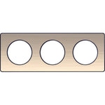 Schneider Electric Odace Odace - Touch - cover frame - 3 gangs H/V71 - metal brushed bronze&anthra border - S540806L