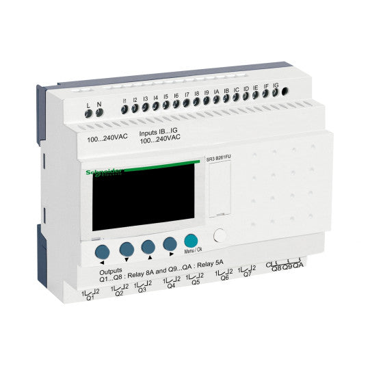 Schneider Electric SCHNEIDER Relais intelligent modulaire Zelio Logic - 26 ES - 100..240VCA horloge affichage - SR3B261FU