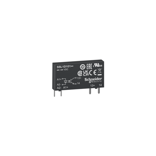 Schneider Electric SCHNEIDER Solid state relay, 0.1 A, DC switching, input 16…30 V DC, output 1…48 V DC - SSL1D101BD