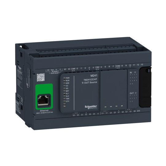 Schneider Electric Modicon M241 controller M241 24 IO transistor PNP Ethernet - TM241CE24T