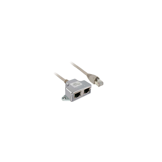 Schneider Electric SCHNEIDER Tés de dérivation Modbus - 1 x RJ45 mâle et 2 x RJ45 femelle - Câble 1 m - VW3A8306TF10
