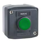 Schneider Electric SCHNEIDER dark grey station - 1 green flush pushbutton Ø22 spring return 1NO "Marche" - XALD101