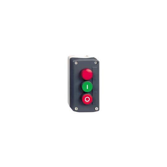 Schneider Electric SCHNEIDER dark grey station - green flush/red flush pushbuttons Ø22 and red pilot light - XALD363G