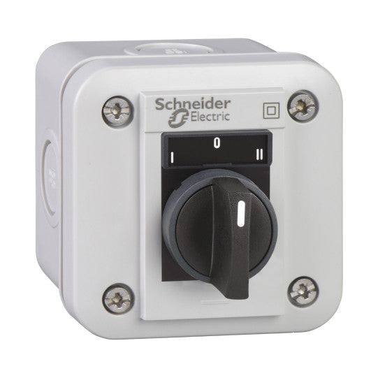 Schneider Electric SCHNEIDER control station XAL-E - selector switch 3 position - I-O-II - white - 2 NO - XALE1333
