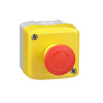 Schneider Electric SCHNEIDER Harmony XALD, XALK, Control station, plastic, yellow, 1 red mushroom head push button Ø40, emergency stop push-pull 1 NC, unmarked, UL/CSA certified - XALK198H7