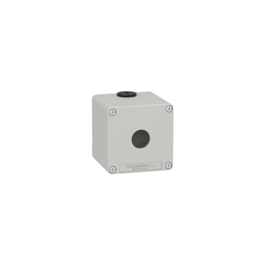 Schneider Electric SCHNEIDER Harmony XAP, XB2 SL, Empty control station, zinc alloy, grey, M20, 1 cut-out 22mm, 80 x 80 x 77, UL cULus - XAPD1501
