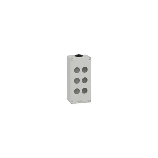 Schneider Electric SCHNEIDER Harmony XAP, XB2 SL, Empty control station, zinc alloy, grey, M25, 6 cut-outs 22mm, 80 x 175 x 51,5 - XAPD3206