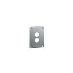 Schneider Electric SCHNEIDER drilled front plate - XAP-E - metal - 2 horizontal openings - XAPE302