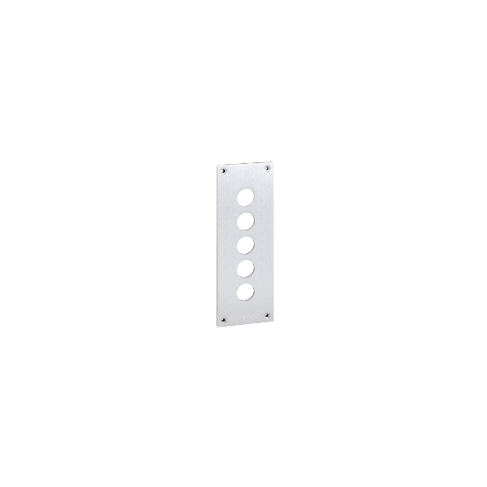 Schneider Electric SCHNEIDER Plastron percé - XAP-E - métallique - 5 perçages horizontaux - XAPE305