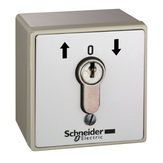 Schneider Electric SCHNEIDER Harmony, Control station key operated, surface mounting, key switch selector, 3 positions, stay put, 1 NO, marked UP ARROW - O - DOWN ARROW - XAPS11331N