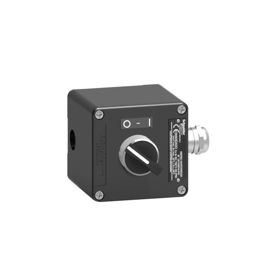 Schneider Electric SCHNEIDER Control station, metal, start stop function, 1 selector switch, black, 1 NO + 1 NC, ATEX - XAWF130EX