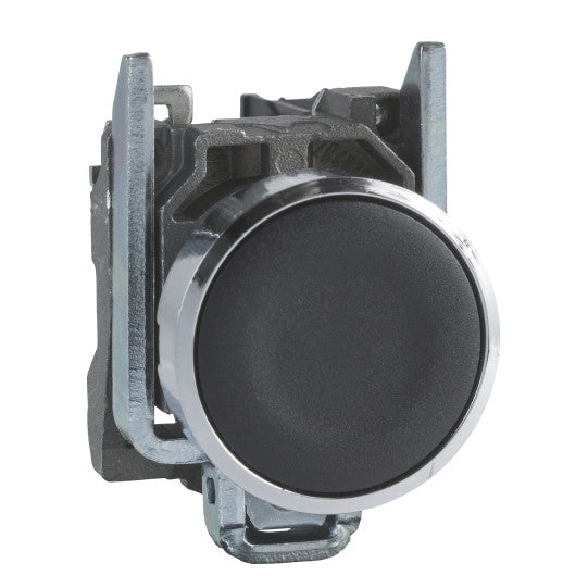 Schneider Electric SCHNEIDER Push button, Harmony XB4, black flush complete pushbutton Ø22 mm spring return 1NC "unmarked" - XB4BA22