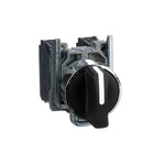 Schneider Electric SCHNEIDER Selector switch, metal, black, Ø22, 3 positions, spring spring return, 2 NO - XB4BD53