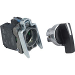 Schneider Electric SCHNEIDER Selector switch, metal, black, Ø22, long handle, 3 positions, spring return to center, 2 NO - XB4BJ53